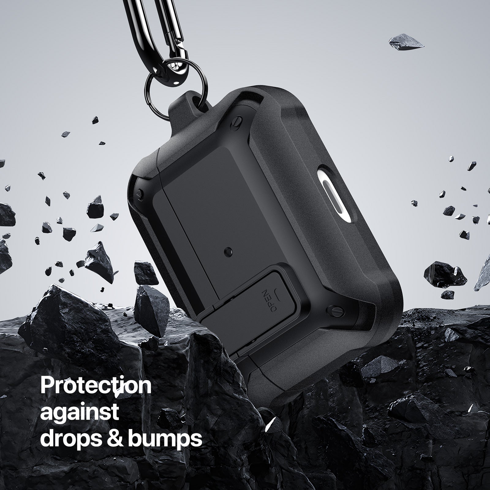 DUX DUCIS PECO Series for Apple AirPods with Charging Case (2016) / (2019) / AirPods with Wireless Charging Case (2019) Secure Lock Cover DUX DUCIS PECO Series for Apple AirPods with Charging Case (2016) / (2019) / AirPods with Wireless Charging Case (2019) Secure Lock Cover